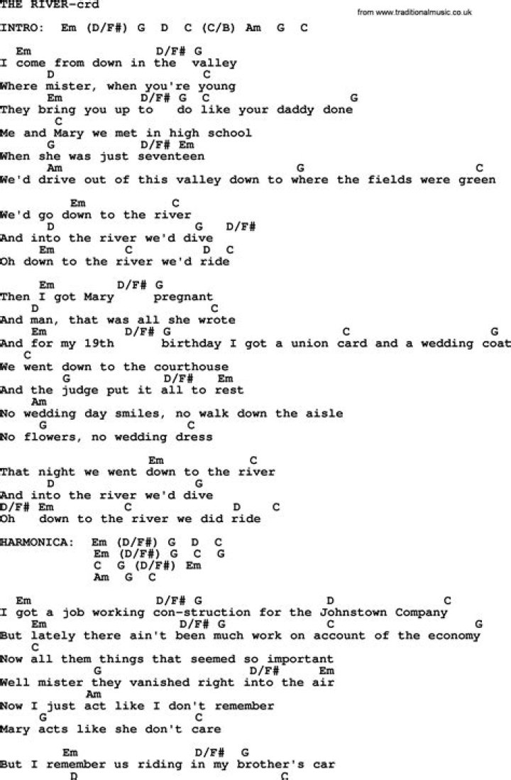 The Real Story Behind Bruce Springsteen's Song, The River